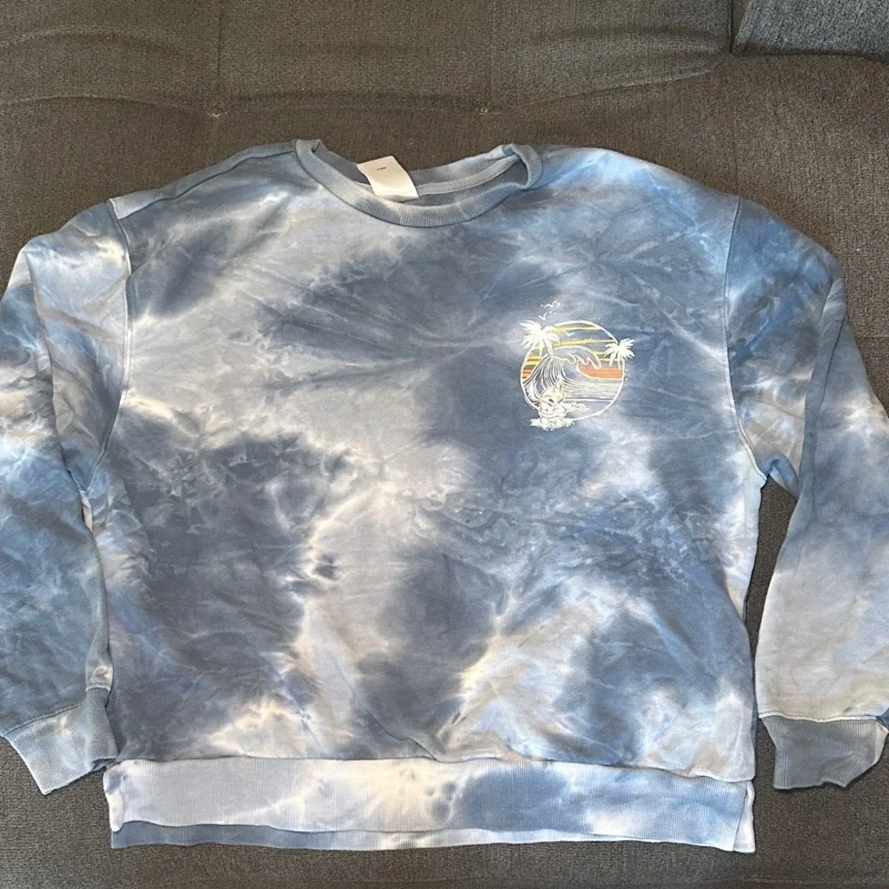 Disney Blue Tie-Dye Crewneck Sweater - Picture 1 of 4